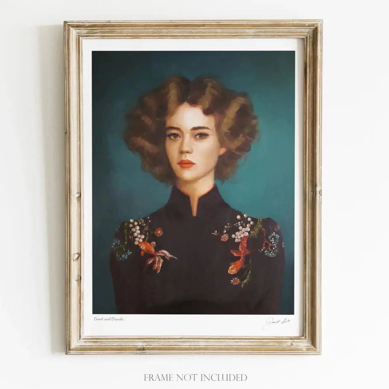 Home Smith Comet and Oranda Art Print Janet Hill Studio Art - In Stock