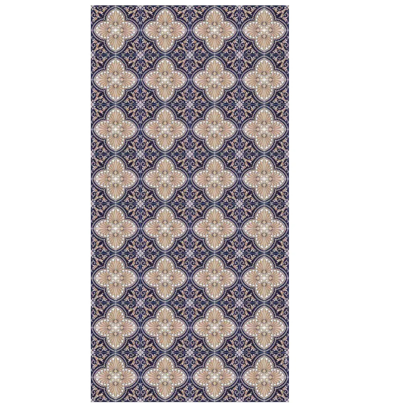 Home Smith Copy of Sansa Vinyl Rug in Blue Adama Vinyl Mats