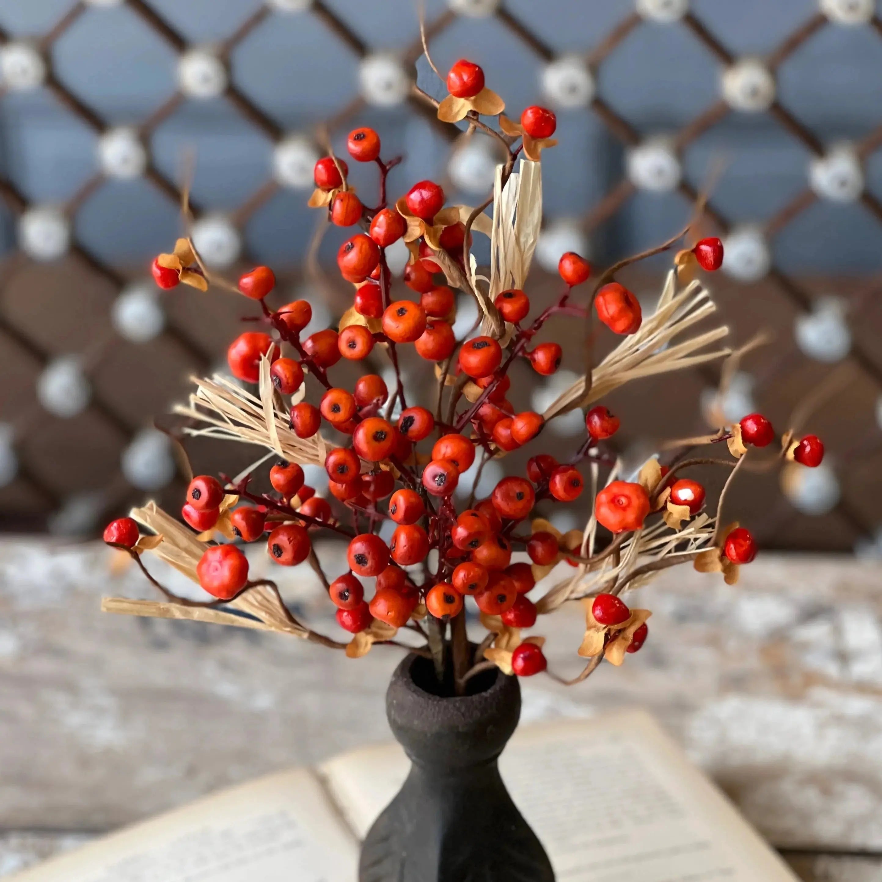 Home Smith Cranberry Pick in Orange Winward Stems, Blooms & Branches