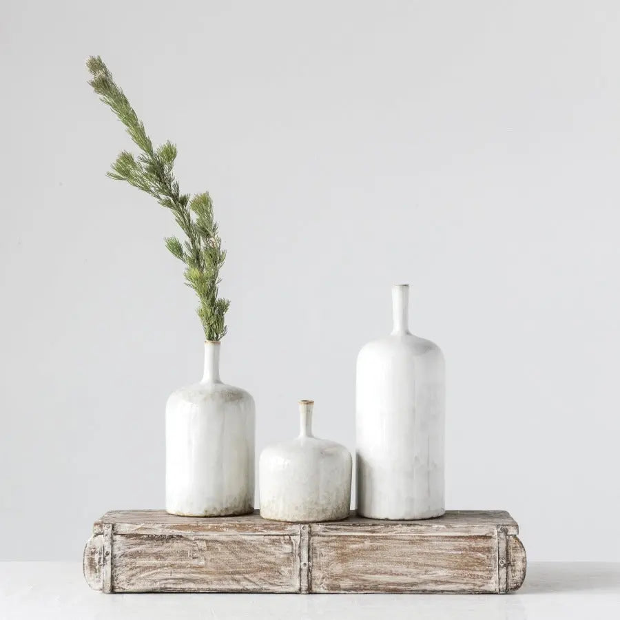 Cream Stoneware Vases - Home Smith