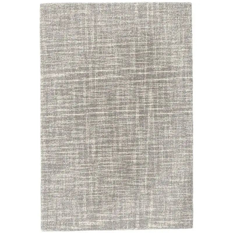 Crosshatch Dove Grey Wool Micro Hooked Rug - Home Smith