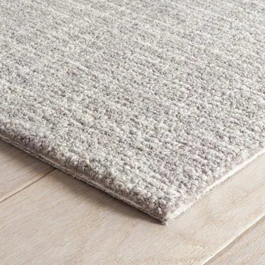 Crosshatch Dove Grey Wool Micro Hooked Rug - Home Smith