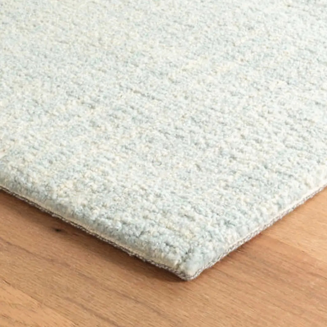 Crosshatch Sky Wool Micro Hooked Rug - Home Smith