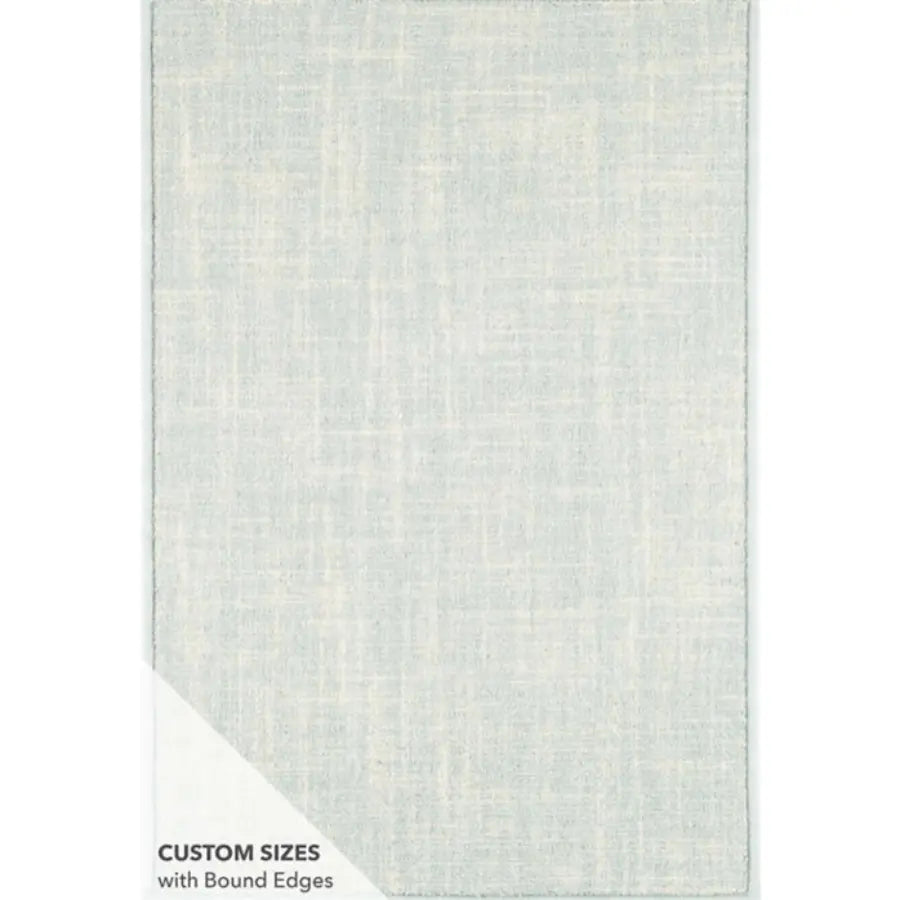 Crosshatch Sky Wool Micro Hooked Rug - Home Smith