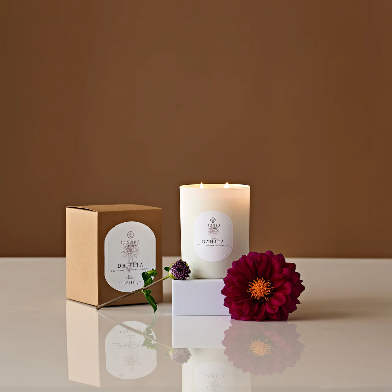 Linnea Scented Soy Candle in Dahlia