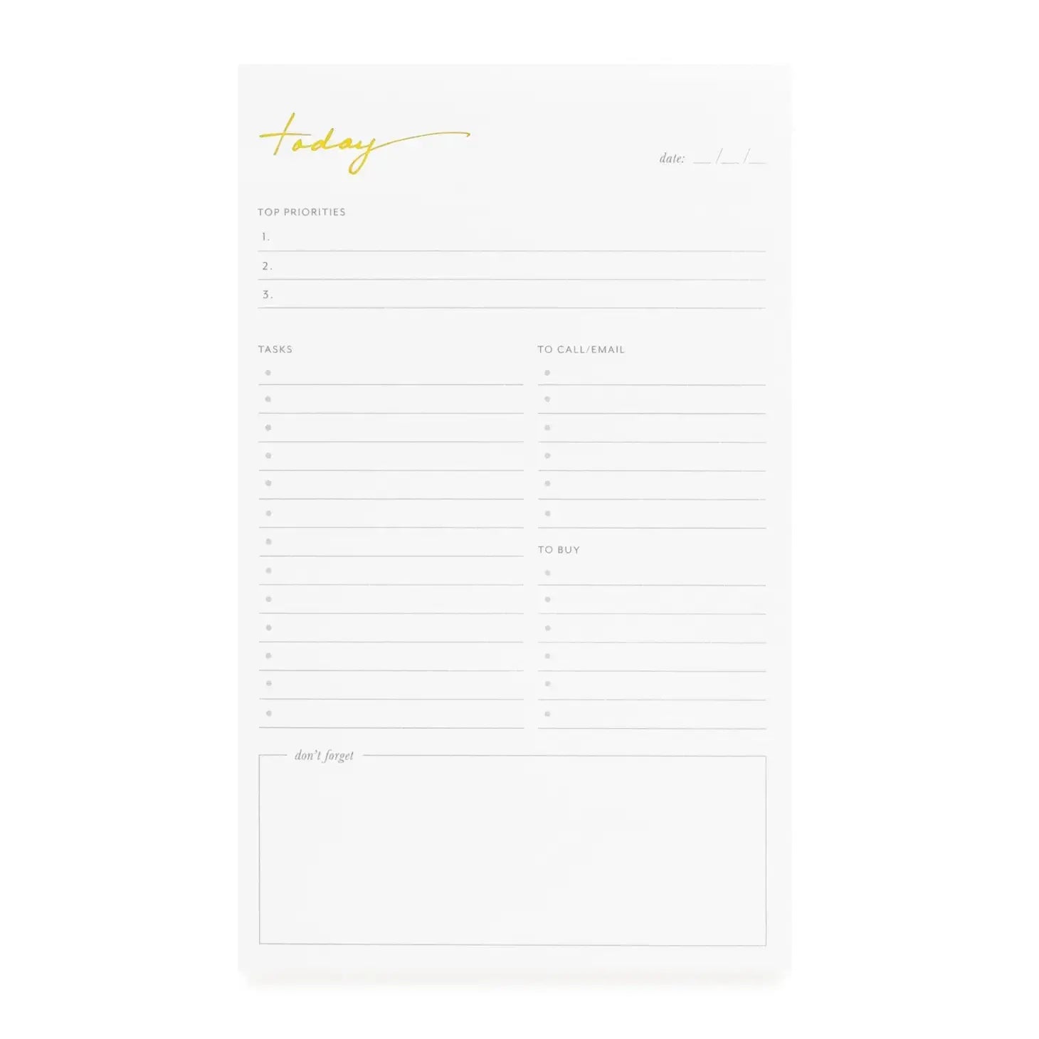 Daily Priorities Pad - Home Smith