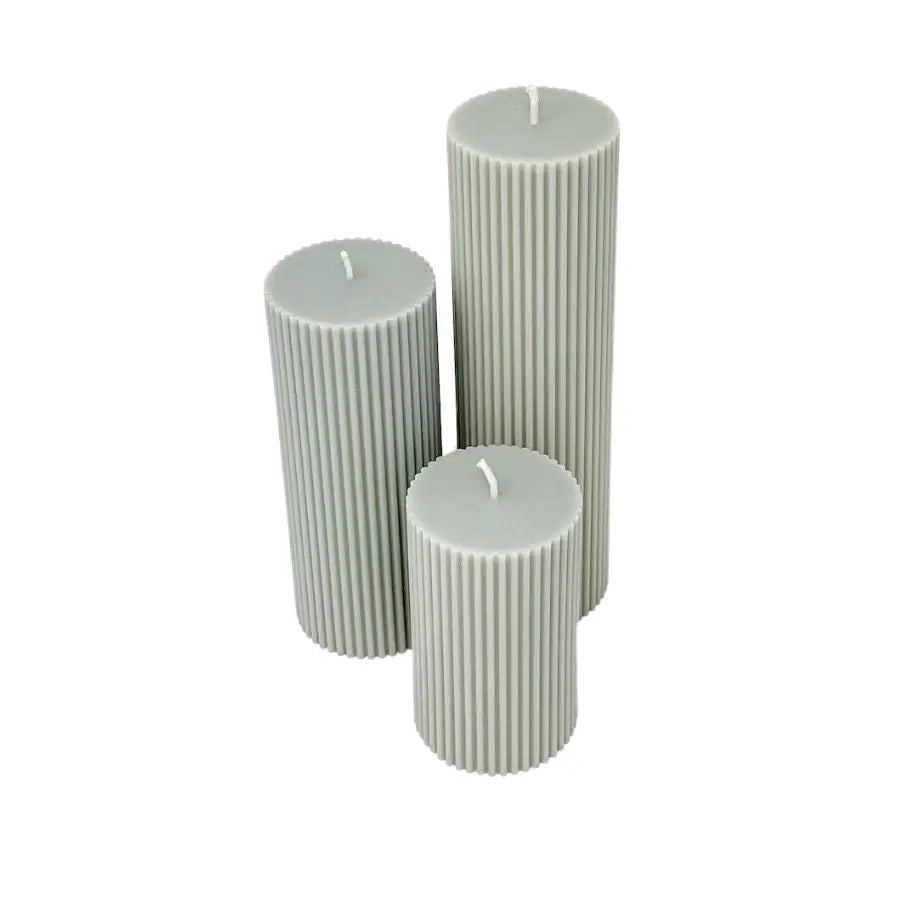 Deepi Soy Pillar Candles in Smoke - Home Smith