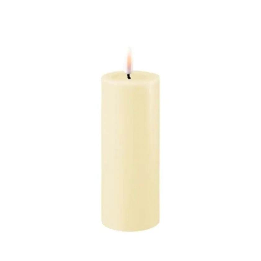 Home Smith Deluxe LED Flameless Pillar Candles in Cream Koppers Flameless Candles