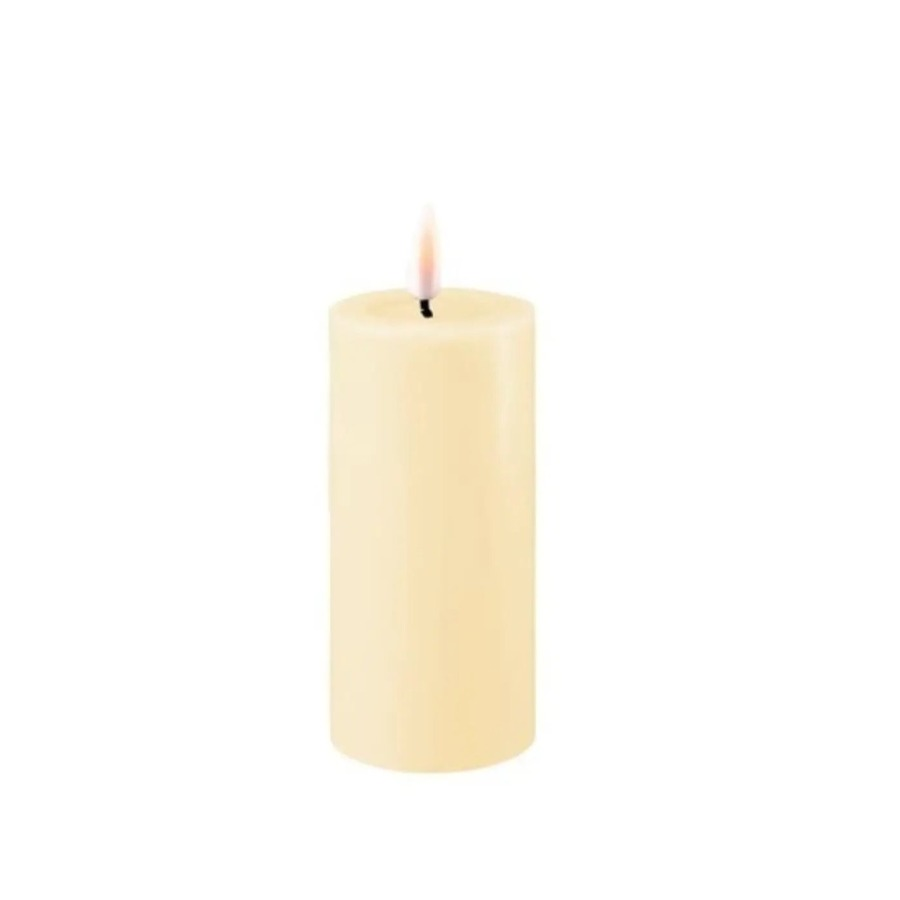 Home Smith Deluxe LED Flameless Pillar Candles in Cream Koppers Flameless Candles