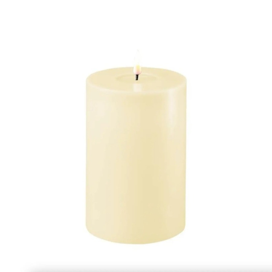 Home Smith Deluxe LED Flameless Pillar Candles in Cream Koppers Flameless Candles