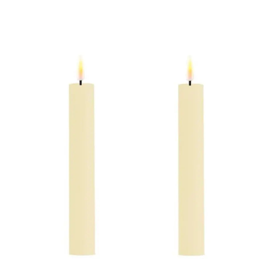 Home Smith Deluxe LED Flameless Tapers in Cream Koppers Flameless Candles