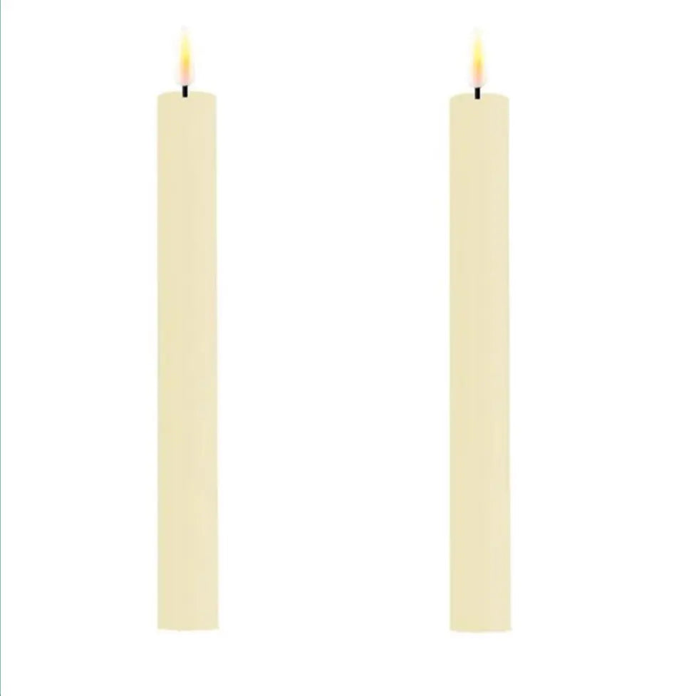 Home Smith Deluxe LED Flameless Tapers in Cream Koppers Flameless Candles