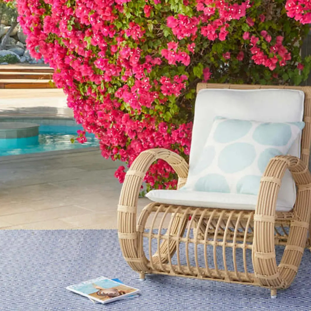 Diamond Denim/White Indoor/Outdoor Rug - Home Smith