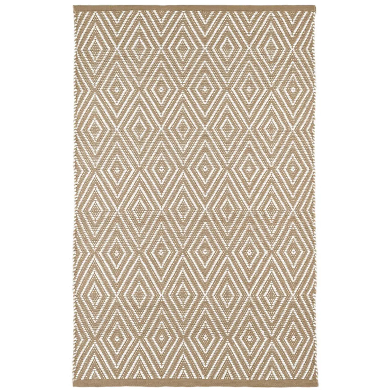 Diamond Khaki/White Indoor/Outdoor Rug - Home Smith