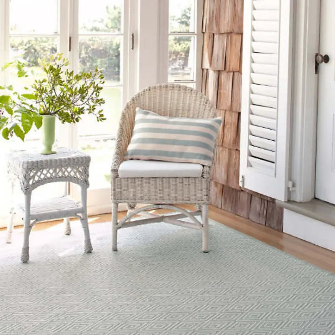 Diamond Light Blue/Ivory Indoor/Outdoor Rug - Home Smith