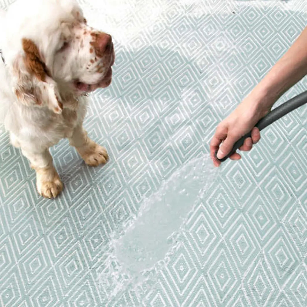 Diamond Light Blue/Ivory Indoor/Outdoor Rug - Home Smith