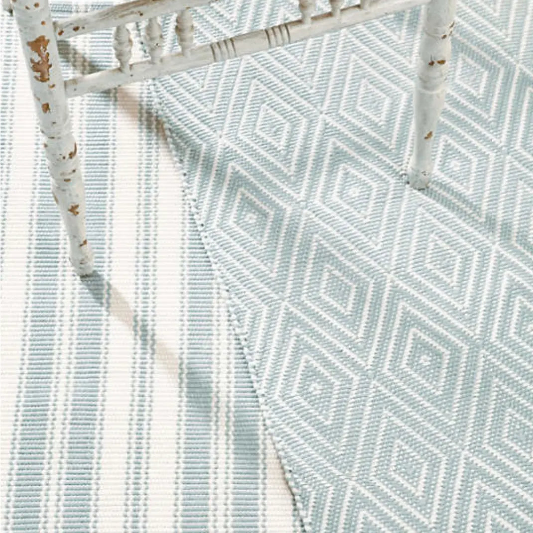 Diamond Light Blue/Ivory Indoor/Outdoor Rug - Home Smith