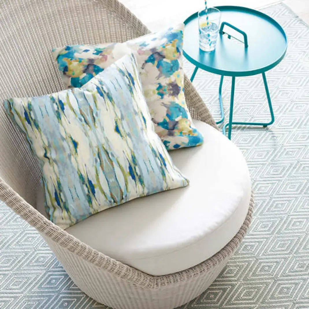 Diamond Light Blue/Ivory Indoor/Outdoor Rug - Home Smith