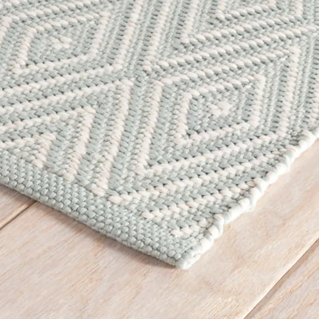 Diamond Light Blue/Ivory Indoor/Outdoor Rug - Home Smith