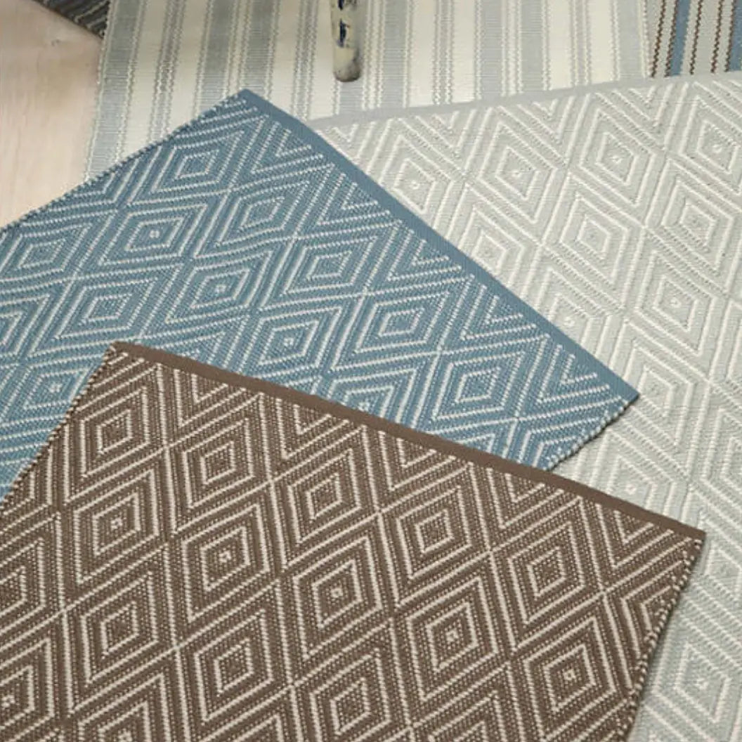 Diamond Slate/Light Blue Indoor/Outdoor Rug - Home Smith
