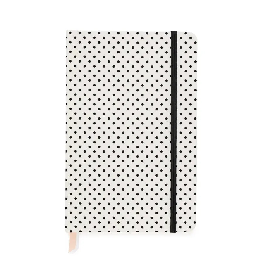 Essential Journal in Black Polka Dot Bookcloth - Home Smith