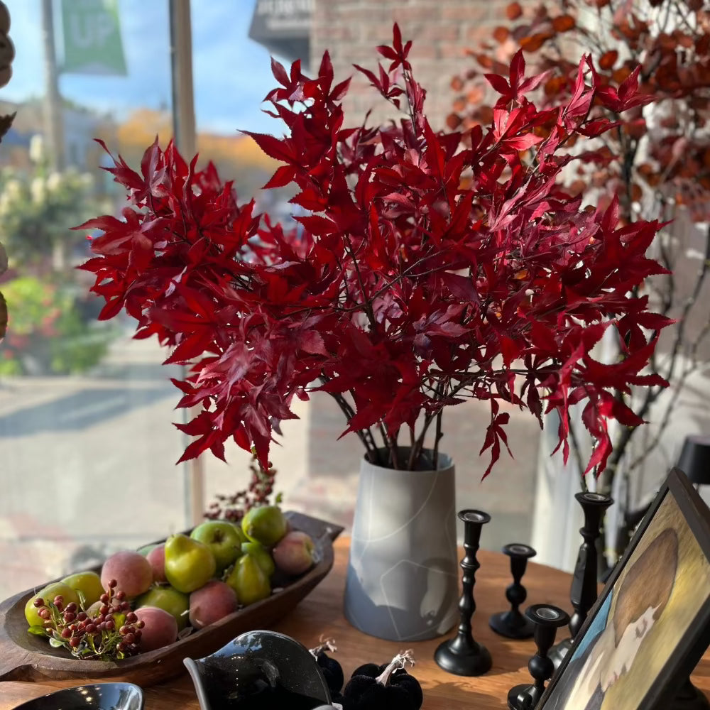 Home Smith Fall Maple Leaf Spray in Burgundy Winward Stems, Blooms & Branches