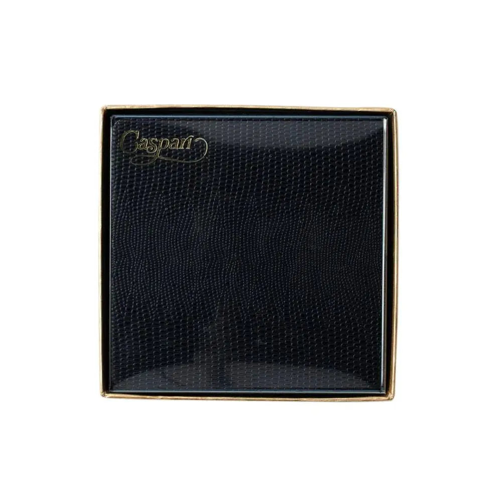 Faux Black Lizard Felt-Backed Coasters - Box of 8 - Home Smith