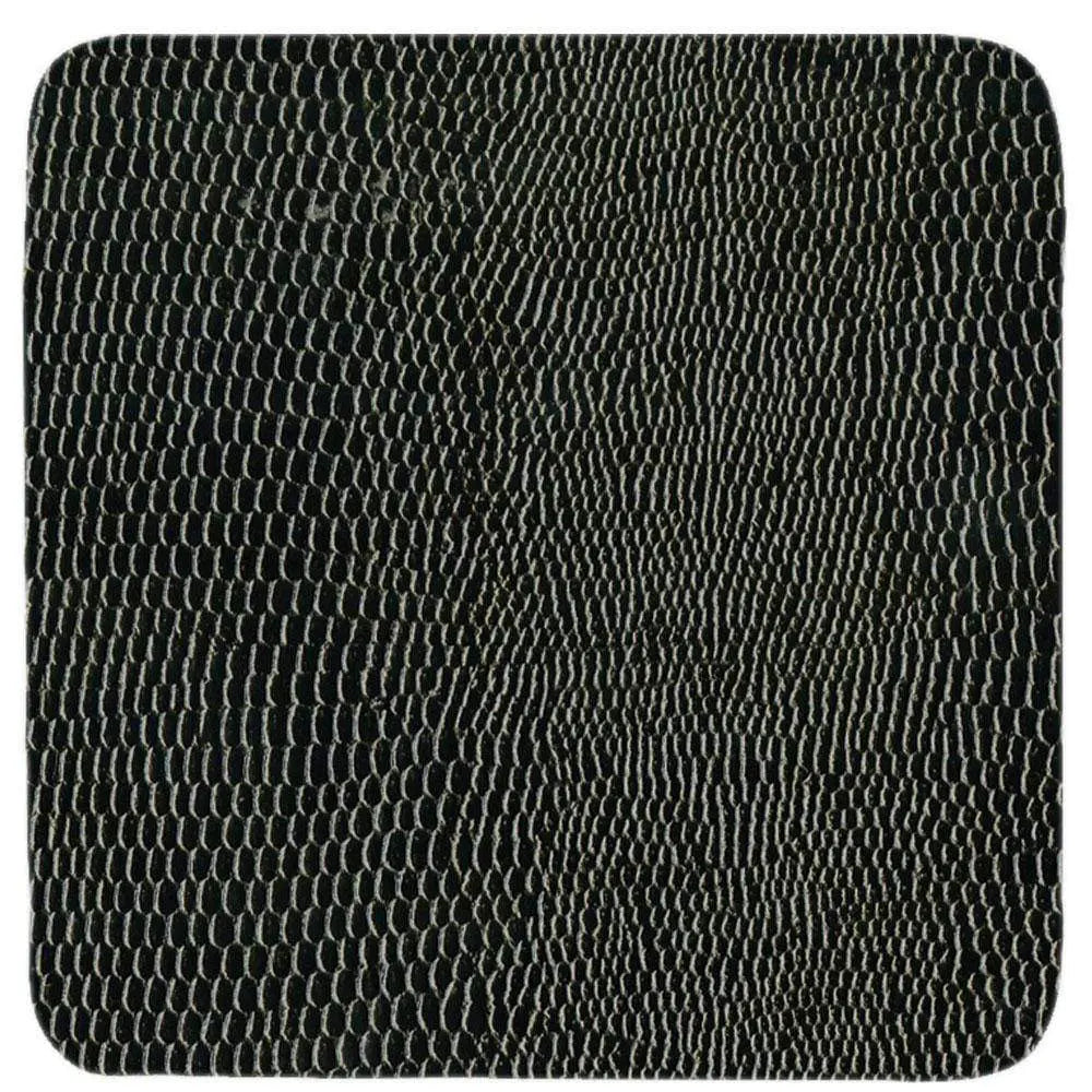 Faux Black Lizard Felt-Backed Coasters - Box of 8 - Home Smith