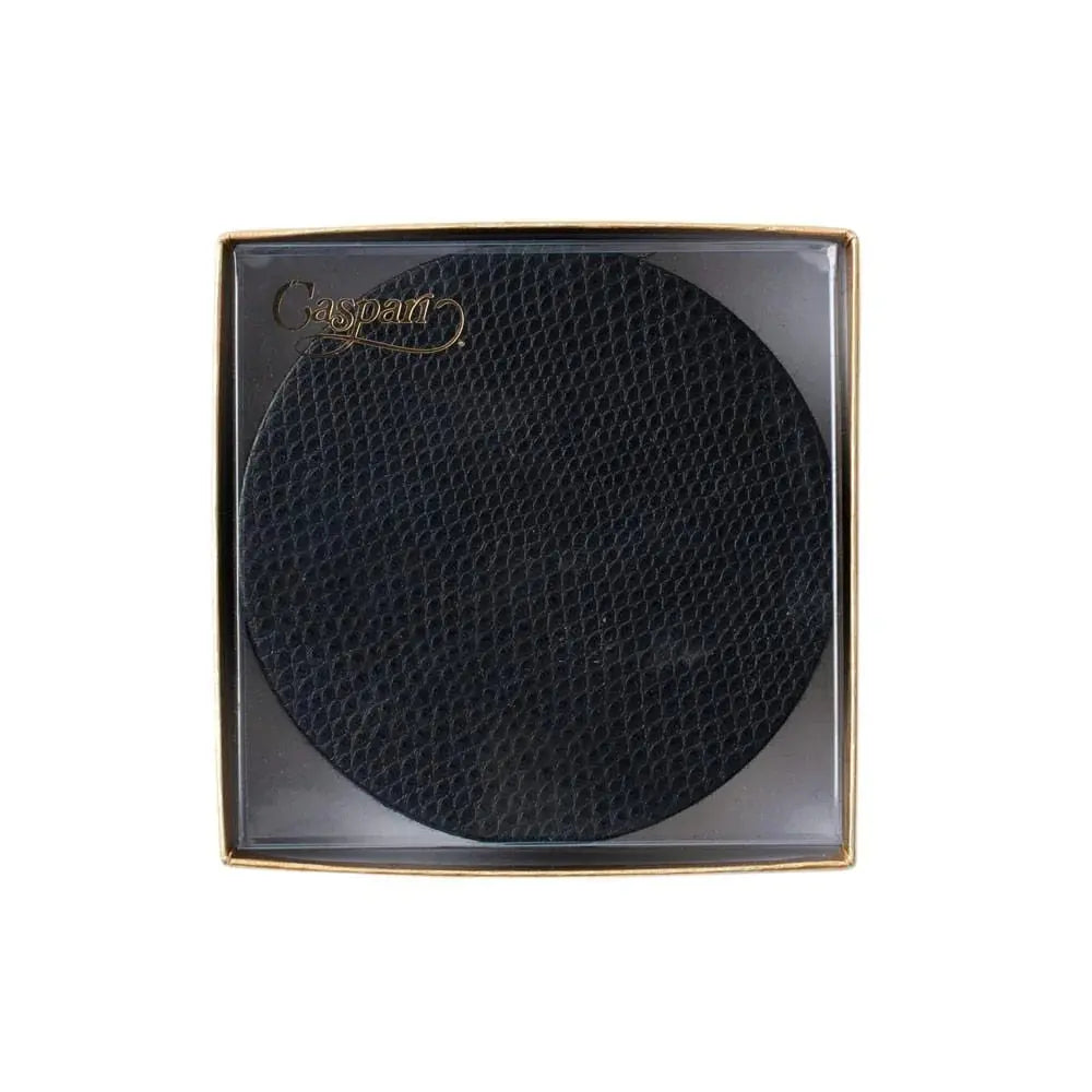 Faux Black Snakeskin Felt-Backed Coasters - Box of 8 - Home Smith