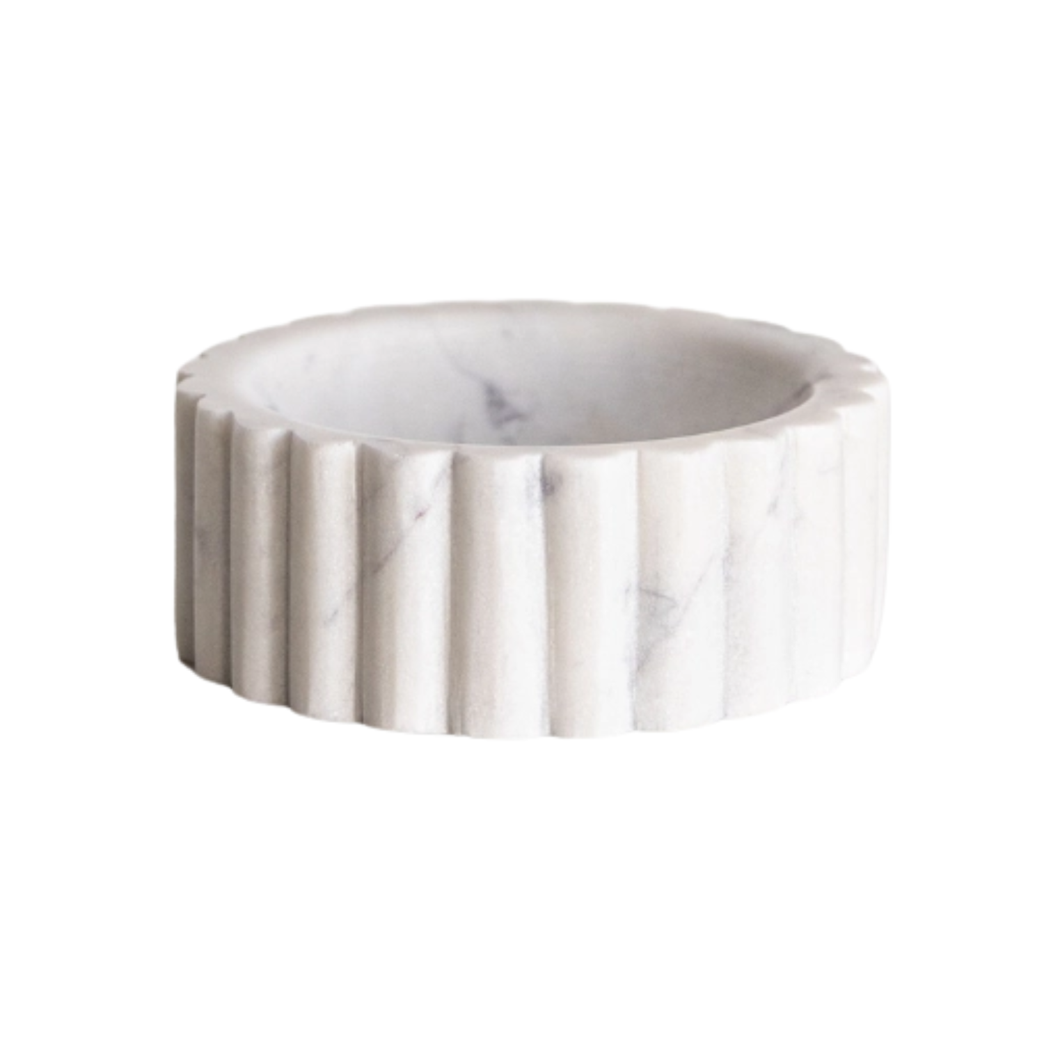 Fluted Marble Soap Dish available in black or white at Home Smith
