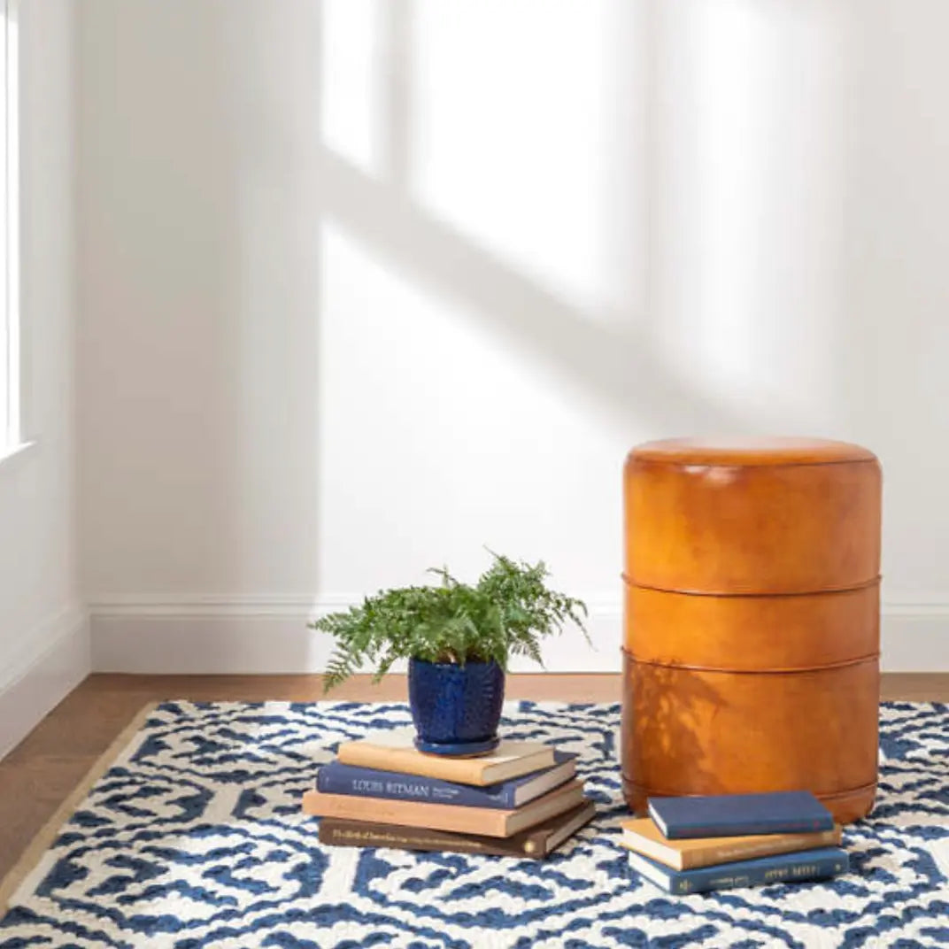 Fonda Soumak Blue Jute Rug - Home Smith
