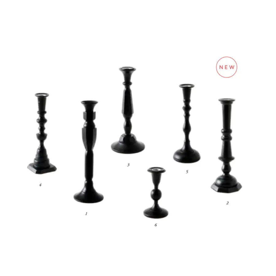 Black Lacquered Candlestick