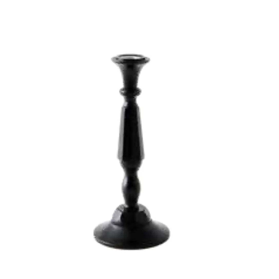 Georgian Beechwood Candlesticks in Black Lacquer - Home Smith