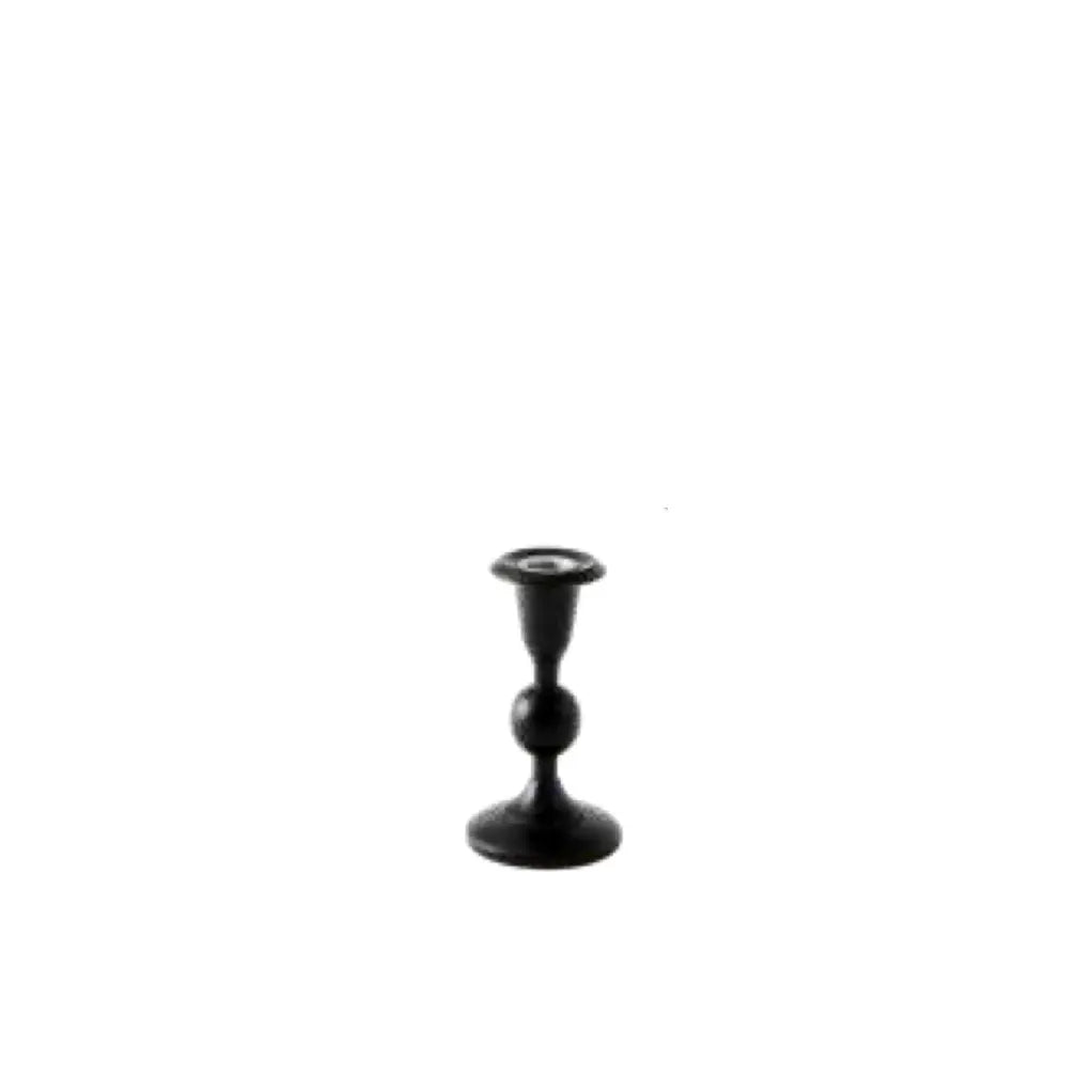 Georgian Beechwood Candlesticks in Black Lacquer - Home Smith