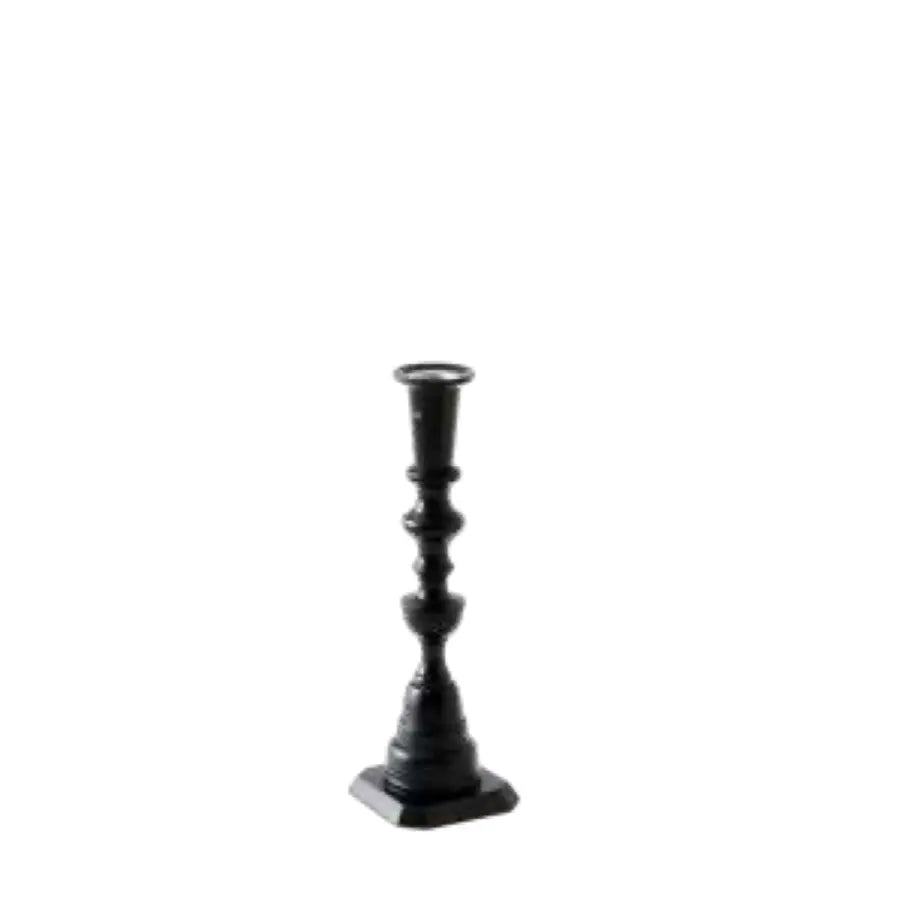 Georgian Beechwood Candlesticks in Black Lacquer - Home Smith