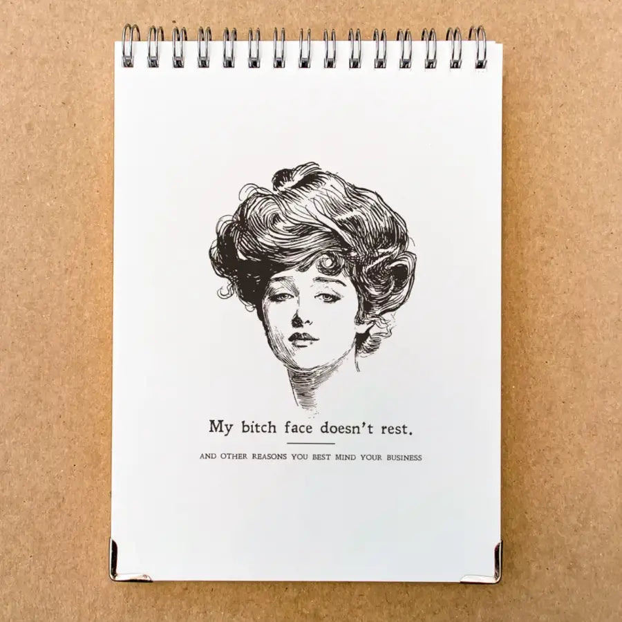 Gibson Girl Bitch Face 5x7 Notebook Home Smith