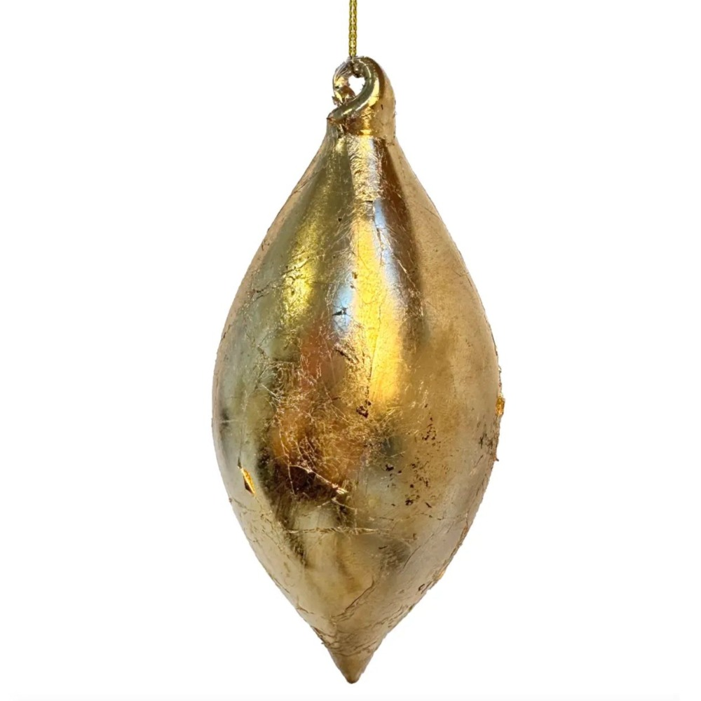 Home Smith Gilded Glass Drop Shi Shi Holiday Ornaments