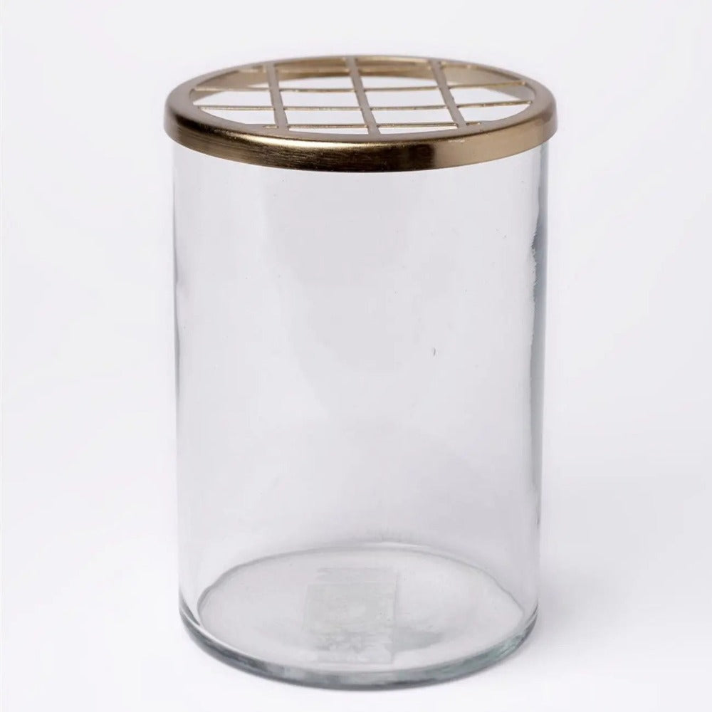 Glass and Brass Flower Cylinders - Home Smith