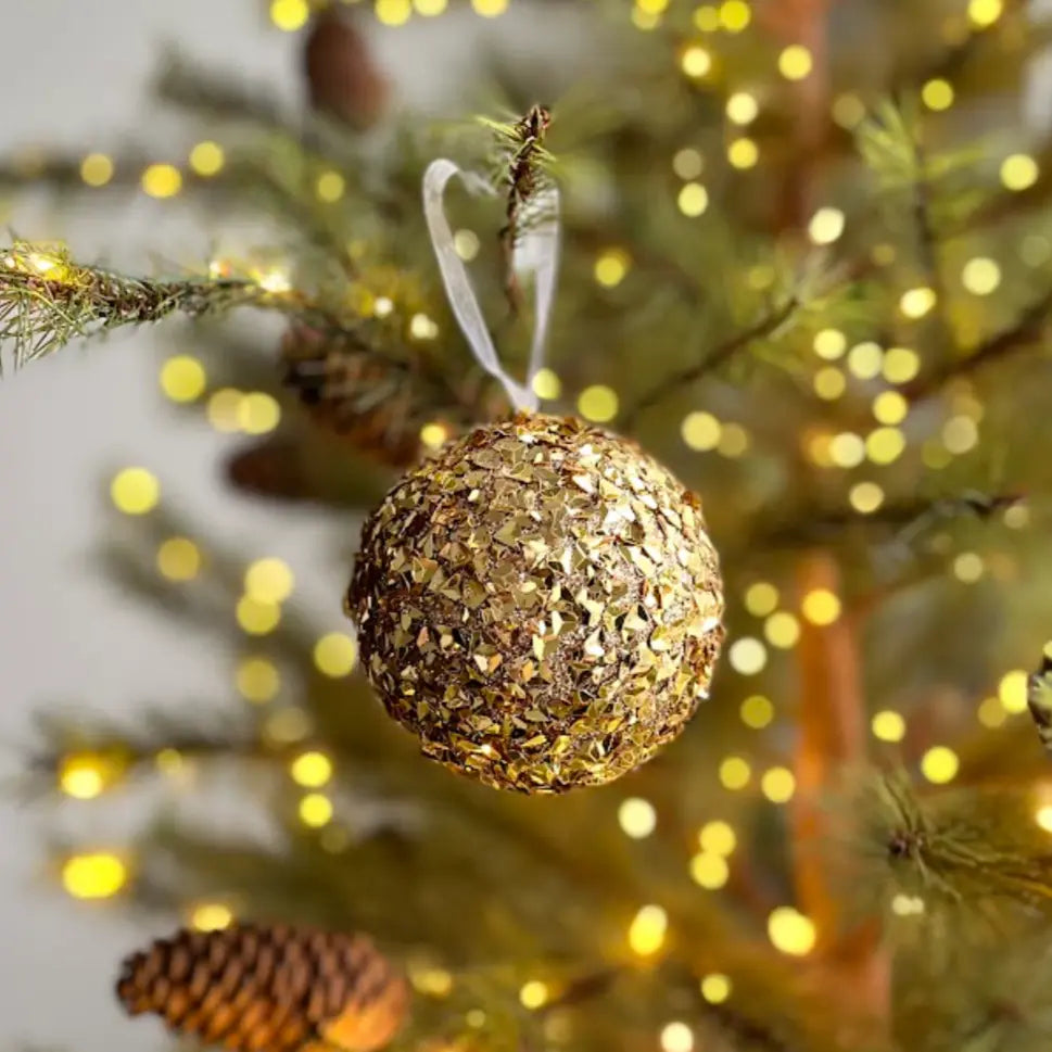 Glitter-Flake Ball in Gold