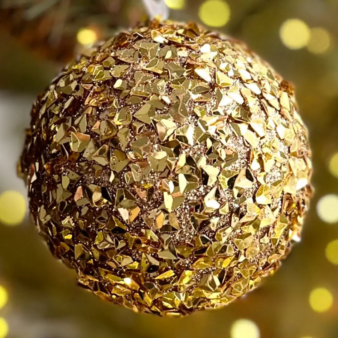 Glitter-Flake Ball in Gold