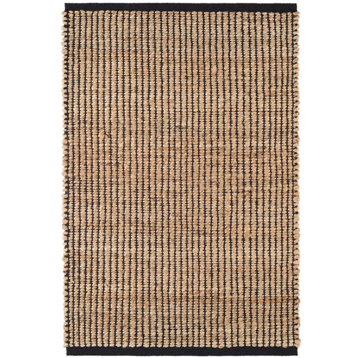 Gridwork Black Woven Jute Rug - Home Smith