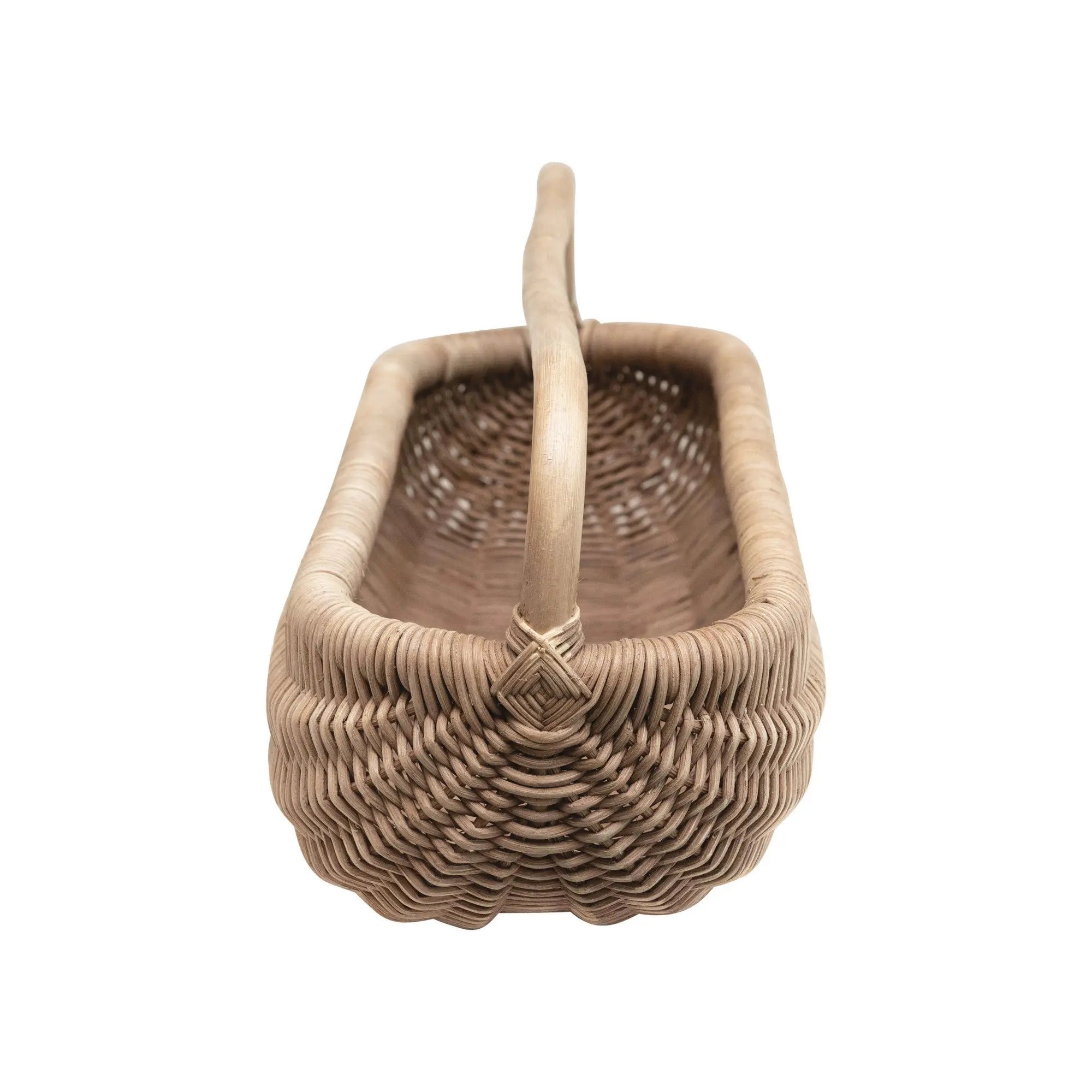 Hand Woven Rattan Basket with Handle - Home Smith