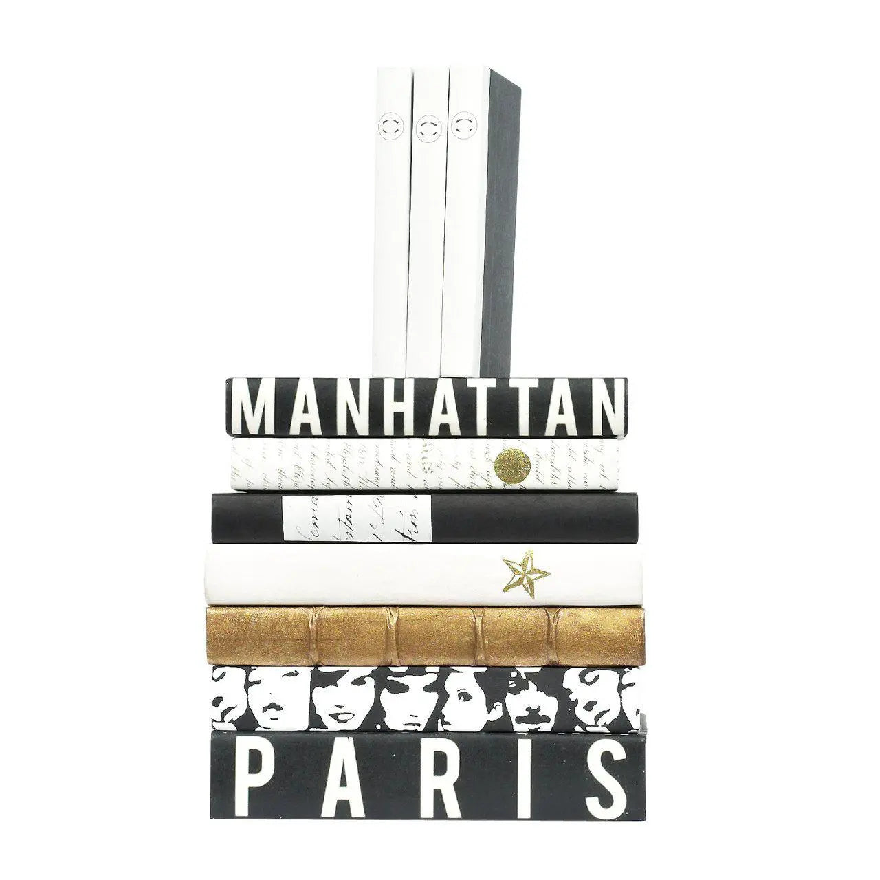 Handmade Parchment Bound Books Black, White and Gold Series - Home Smith