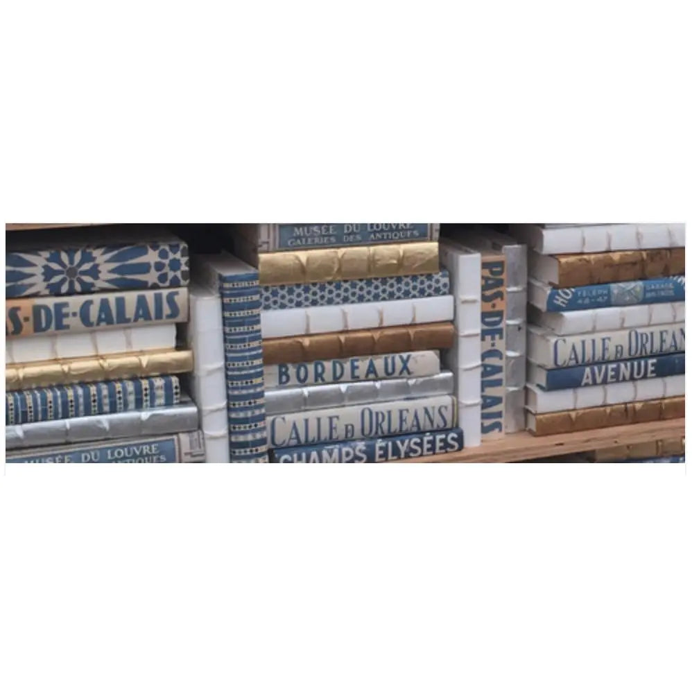 Handmade Parchment Bound Books Blue Mix Metallic Series - Home Smith