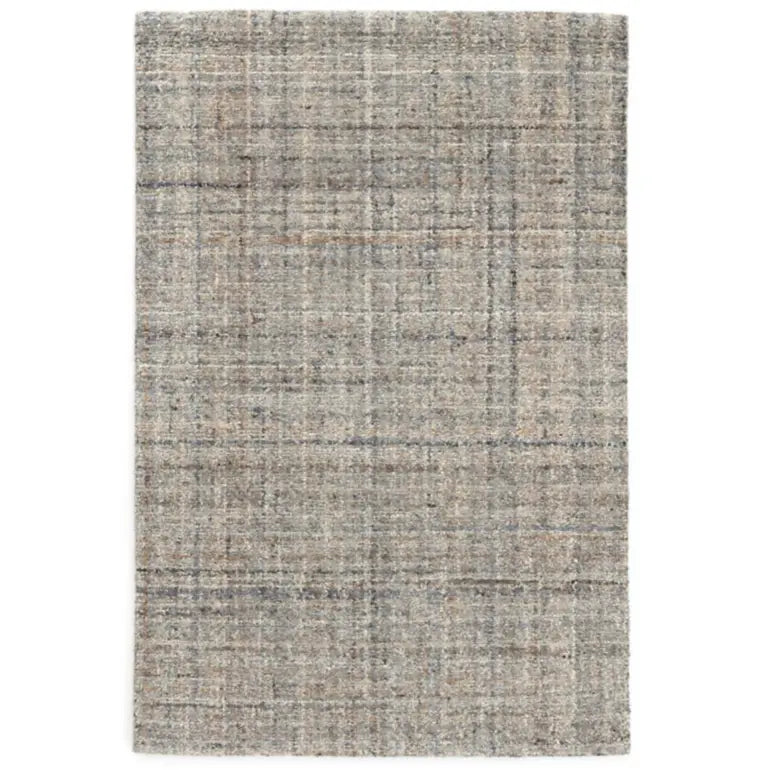 Harris Blue/Brown Micro Hooked Wool Rug - Home Smith