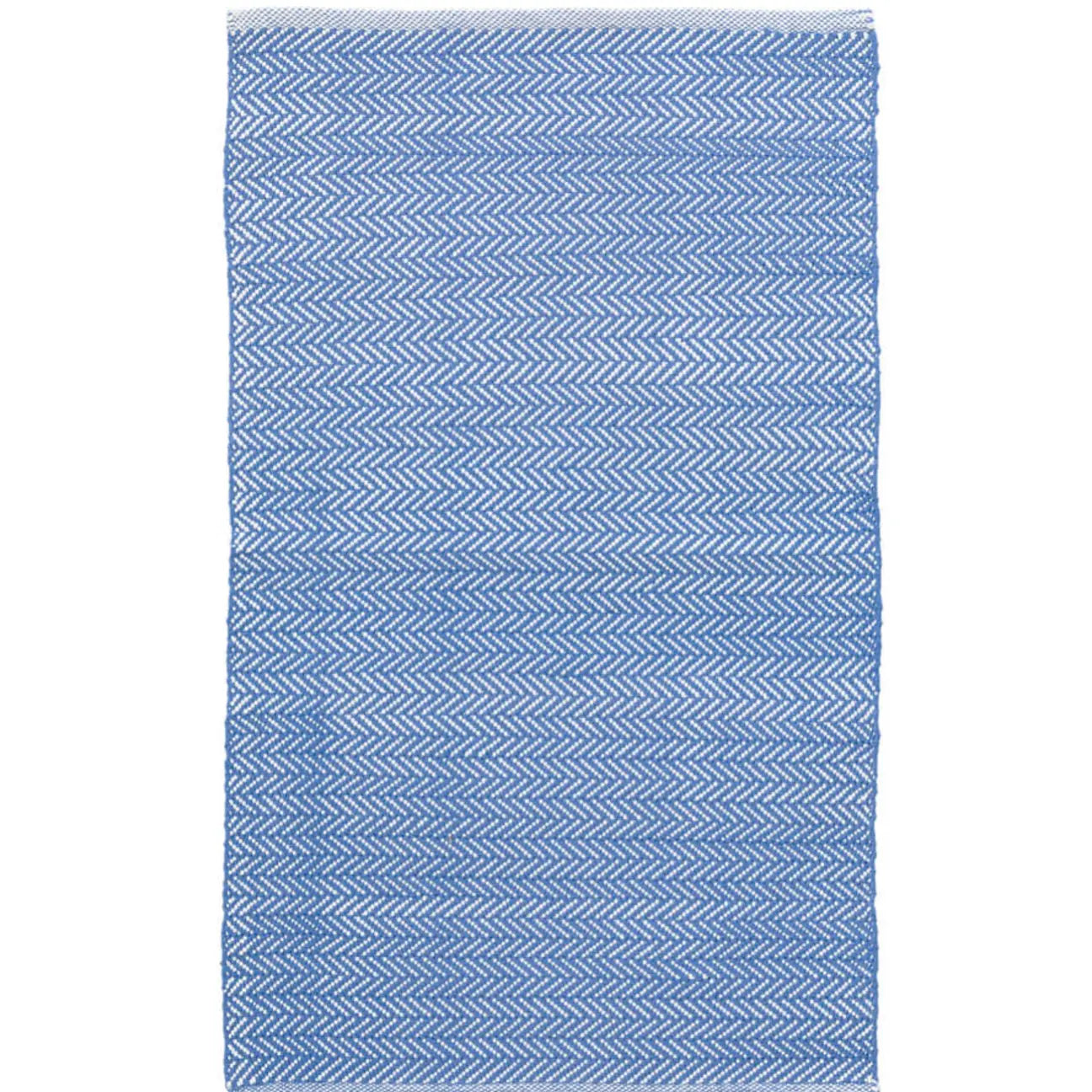 Herringbone Indoor/Outdoor Rug in French Blue/White - Home Smith