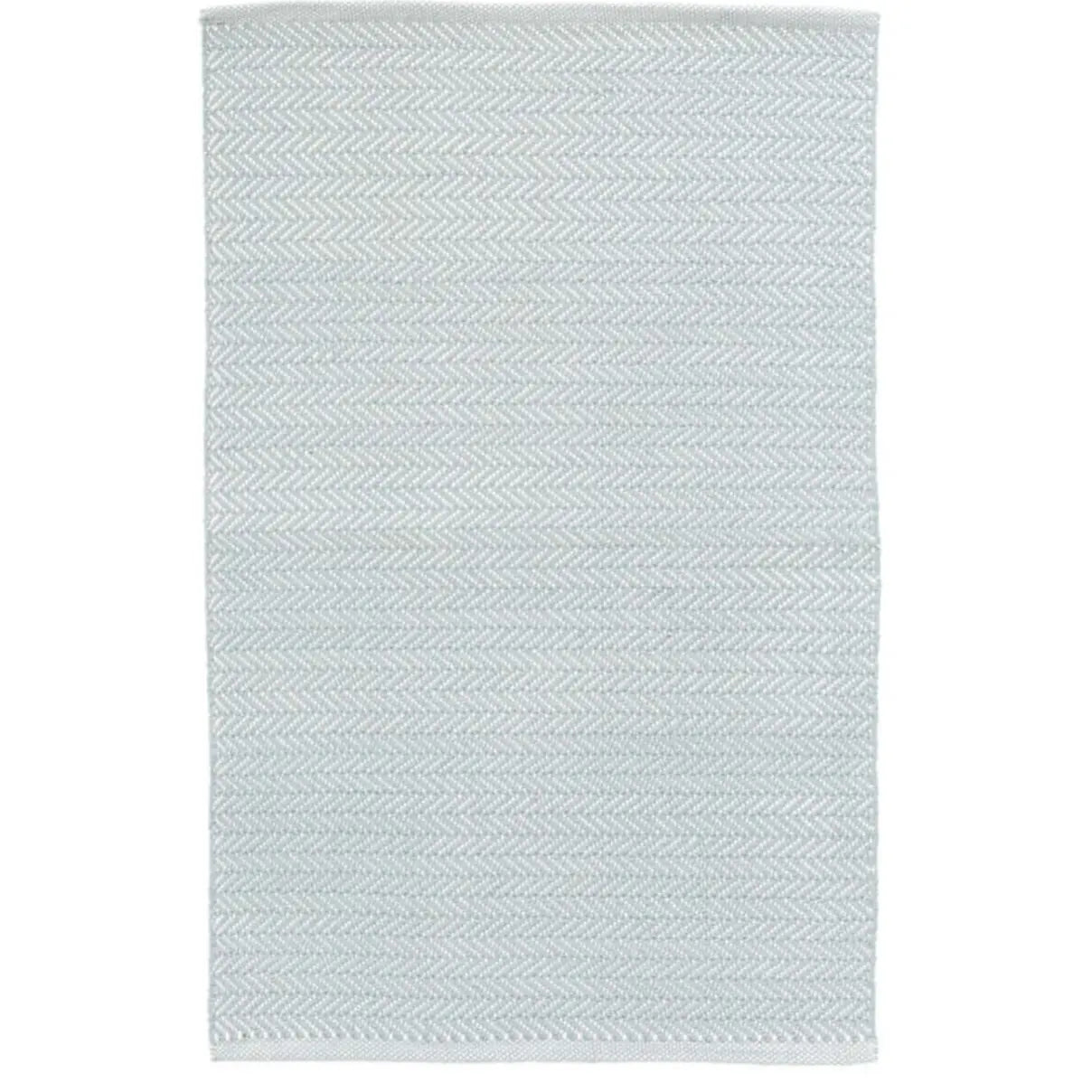 Herringbone Indoor/Outdoor Rug in Light Blue/Ivory - Home Smith