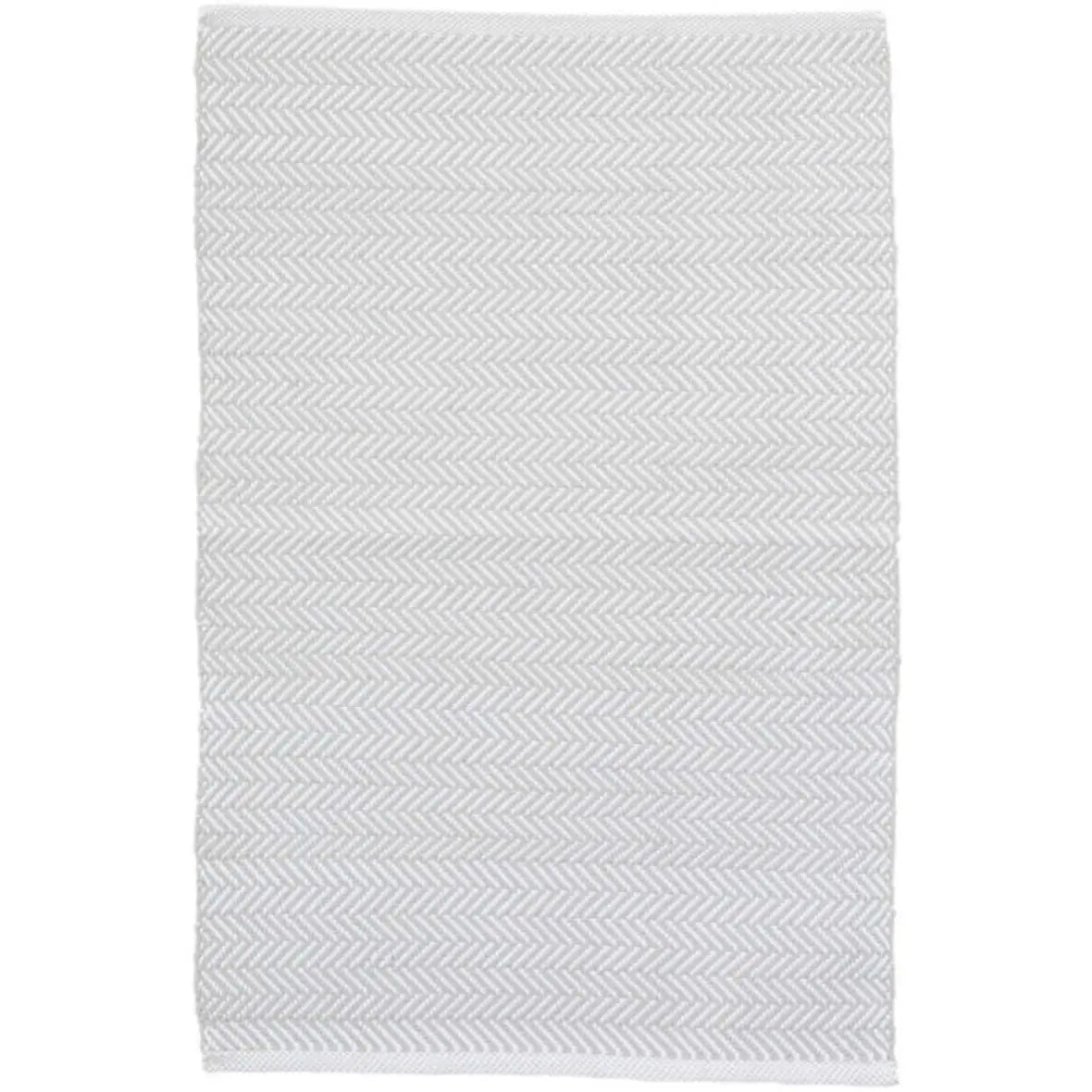 Herringbone Indoor/Outdoor Rug in Pearl Grey/White - Home Smith