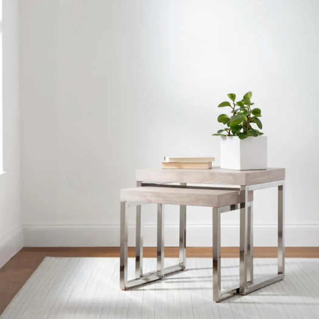 Herringbone Indoor/Outdoor Rug in Pearl Grey/White - Home Smith