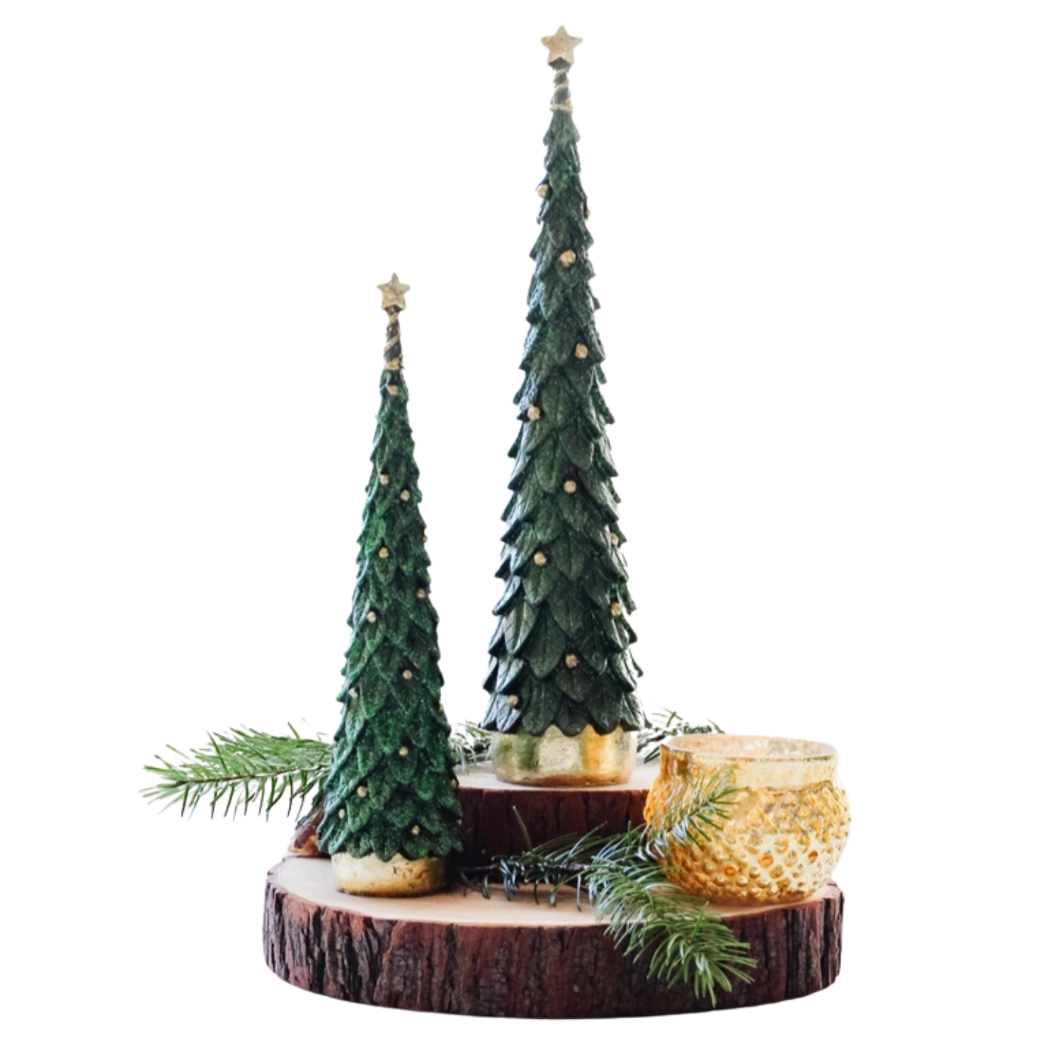 Holly Slim Tree with Star in Pine Green at Home Smith